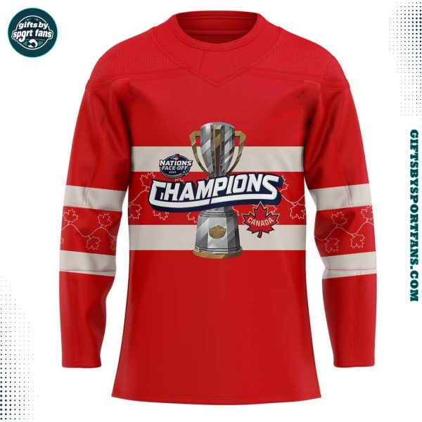 Canada Are 4 Nations Face-off Champions 2025 Hockey Jersey