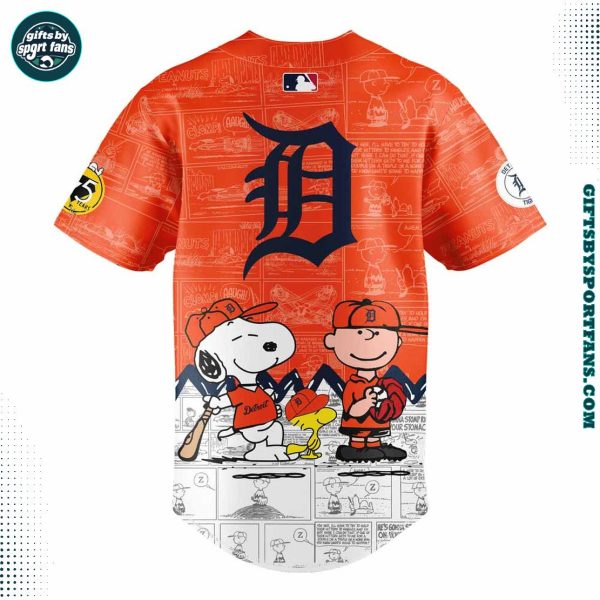 Detroit Tigers x Peanuts 2025 For Fans Baseball Jersey