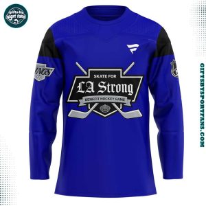 Los Angeles Kings LA Strong Blue For Fans 2025 Hockey Jersey