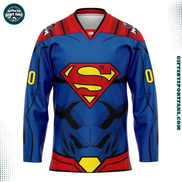 Macon Mayhem x Supper Man 2025 For Fans Hockey Jersey