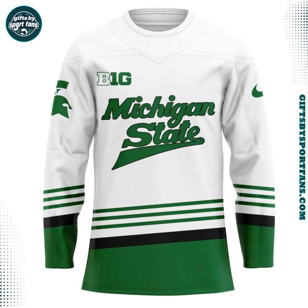 Michigan State Hockey Kelly Greens Uniform Jersey Limited Hockey Jersey