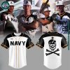 Navy Baseball Fear The Bones Uniform 2025 Baseball Jersey