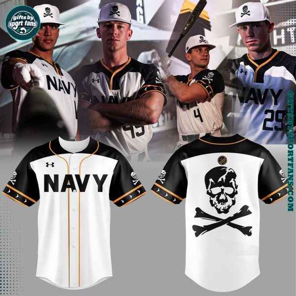 Navy Baseball Fear The Bones Uniform 2025 Baseball Jersey