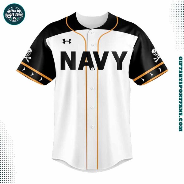 Navy Baseball Fear The Bones Uniform 2025 Baseball Jersey