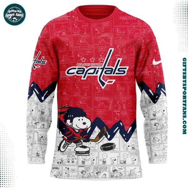 Washington Capitals x Peanuts 75th Anniversary Hockey Jersey