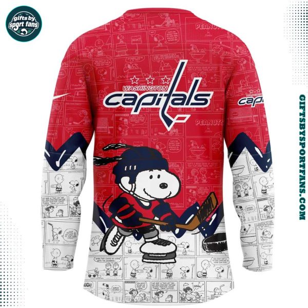 Washington Capitals x Peanuts 75th Anniversary Hockey Jersey