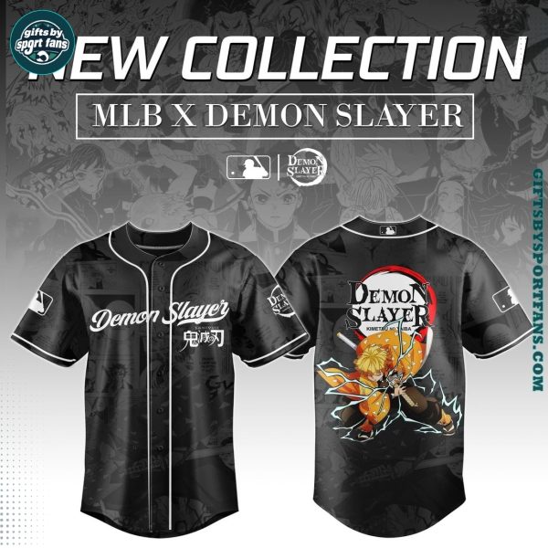 Agatsuma Zenitsu Demon Slayer x MLB 2025 Limited Baseball Jersey