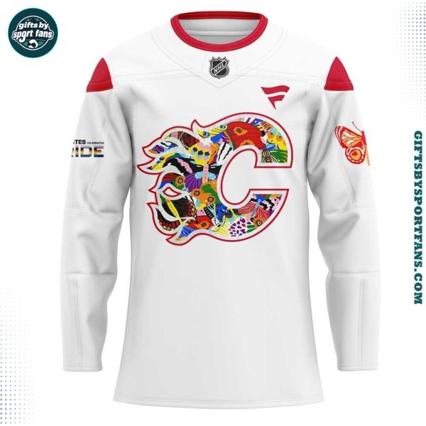 Calgary Flames 2024-25 Pride Night Logo Hockey Jersey