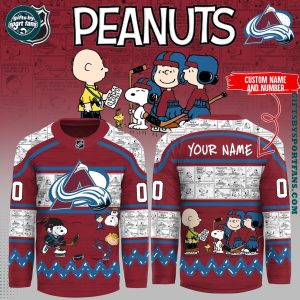 Colorado Avalanche x Peanuts 75 Years 2025 Custom Hockey Jersey