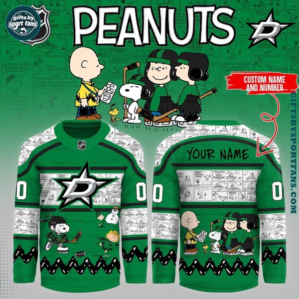 Dallas Stars x Peanuts 75 Years Night 2025 Custom Hockey Jersey