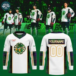 Greenville Swamp Rabbits St Patrick Day Uniform 2025 Custom Name Hockey Jersey