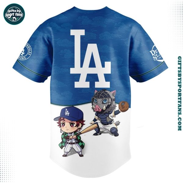 Los Angeles Dodgers x Demon Slayer New Collection 2025 Baseball Jersey