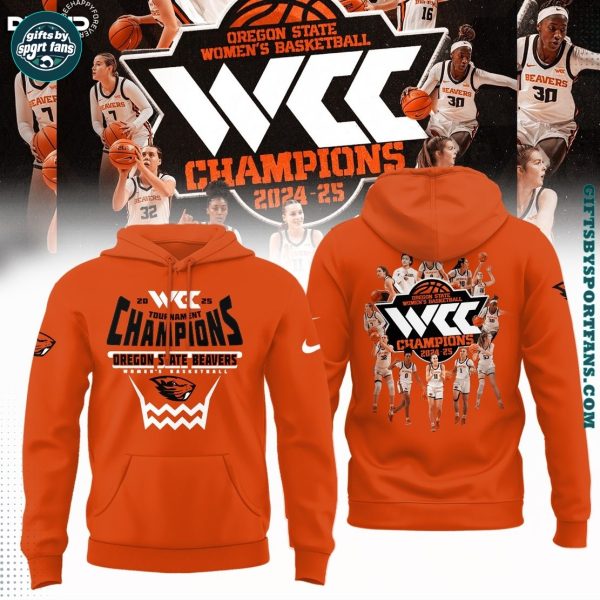 Oregon State Beavers 2025 WCC Women Basketball Champions Hoodie