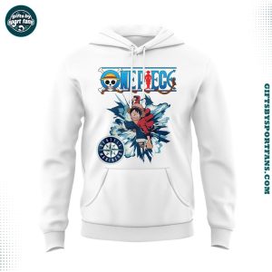 Seattle Mariners x One Piece Night 2025 White Hoodie