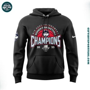 UConn Women Basketball Big East Champions 2025 For Fans Black Hoodie