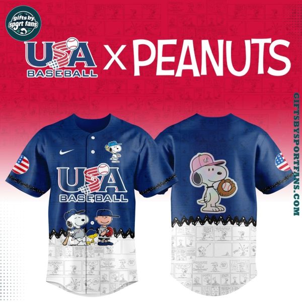 Usa Baseball Team x Peanuts 2025 New Jersey