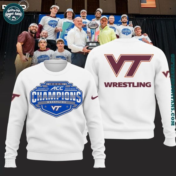 Virginia Tech Hokies 2025 ACC Wrestling Conference Tournament Champions 2025 Hoodie