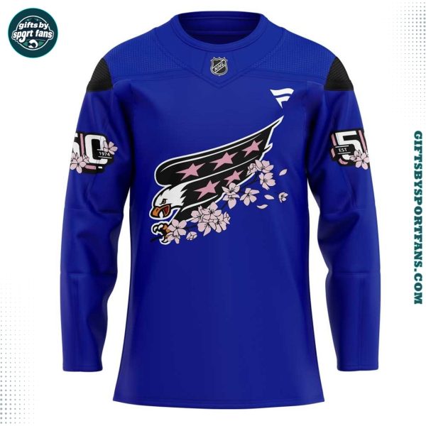 Washington Capitals Cherry Blossom Uniform 2025 Custom Hockey Jersey